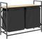 vidaXL - Wasmand - 2 - vakken - met - plank - sonoma - eikenkleurig