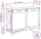 vidaXL - Wasmand - 2 - vakken - met - plank - sonoma - eikenkleurig