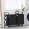 vidaXL - Wasmand - 2 - vakken - met - plank - sonoma - eikenkleurig