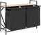 vidaXL - Wasmand - 2 - vakken - met - plank - sonoma - eikenkleurig
