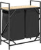 vidaXL - Wasmand - 2 - vakken - met - plank - sonoma - eikenkleurig
