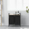 vidaXL - Wasmand - 2 - vakken - met - plank - sonoma - eikenkleurig