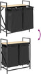 vidaXL - Wasmand - 2 - vakken - met - plank - sonoma - eikenkleurig