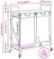 vidaXL - Wasmand - 2 - vakken - met - planken - bruin - eikenkleurig