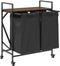 vidaXL - Wasmand - 2 - vakken - met - planken - bruin - eikenkleurig