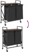 vidaXL - Wasmand - 2 - vakken - met - planken - bruin - eikenkleurig