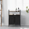 vidaXL - Wasmand - 2 - vakken - met - planken - gerookt - eikenkleurig