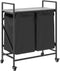 vidaXL - Wasmand - 2 - vakken - met - planken - grijs - sonoma - eiken