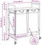 vidaXL - Wasmand - 2 - vakken - met - planken - grijs - sonoma - eiken