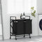 vidaXL - Wasmand - 2 - vakken - met - planken - grijs - sonoma - eiken