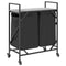 vidaXL - Wasmand - 2 - vakken - met - planken - grijs - sonoma - eiken
