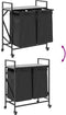 vidaXL - Wasmand - 2 - vakken - met - planken - grijs - sonoma - eiken