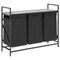 vidaXL - Wasmand - 3 - vakken - met - plank - grijs - sonoma - eiken