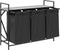 vidaXL - Wasmand - 3 - vakken - met - plank - grijs - sonoma - eiken