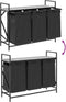 vidaXL - Wasmand - 3 - vakken - met - plank - grijs - sonoma - eiken