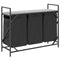 vidaXL - Wasmand - 3 - vakken - met - plank - grijs - sonoma - eiken