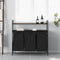 vidaXL - Wasmand - 3 - vakken - met - planken - bruin - eikenkleurig