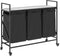 vidaXL - Wasmand - 3 - vakken - met - planken - grijs - sonoma - eiken