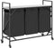 vidaXL - Wasmand - 3 - vakken - met - planken - grijs - sonoma - eiken