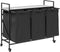 vidaXL - Wasmand - 3 - vakken - met - planken - grijs - sonoma - eiken