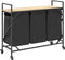 vidaXL - Wasmand - 3 - vakken - met - planken - sonoma - eikenkleurig