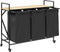 vidaXL - Wasmand - 3 - vakken - met - planken - sonoma - eikenkleurig