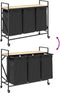 vidaXL - Wasmand - 3 - vakken - met - planken - sonoma - eikenkleurig
