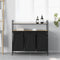 vidaXL - Wasmand - 3 - vakken - met - planken - sonoma - eikenkleurig