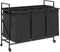 vidaXL - Wasmand - 3 - vakken - met - planken - zwart - eikenkleurig