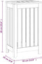 vidaXL - Wasmand - 35x25x60 - cm - massief - teakhout