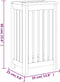vidaXL - Wasmand - 35x25x60 - cm - massief - teakhout