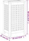 vidaXL - Wasmand - 35x25x60 - cm - massief - teakhout