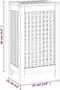 vidaXL - Wasmand - 35x25x60 - cm - massief - teakhout