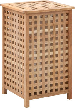 vidaXL - Wasmand - 39x39x65 - cm - massief - walnotenhout