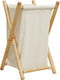 vidaXL - Wasmand - 41,5x36x63,5 - cm - bamboe - crèmewit