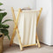 vidaXL - Wasmand - 41,5x36x63,5 - cm - bamboe - crèmewit
