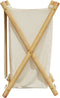 vidaXL - Wasmand - 41,5x36x63,5 - cm - bamboe - crèmewit