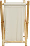vidaXL - Wasmand - 41,5x36x63,5 - cm - bamboe - crèmewit