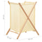 vidaXL - Wasmand - 42x41x64 - cm - cederhout - en - stof - beige