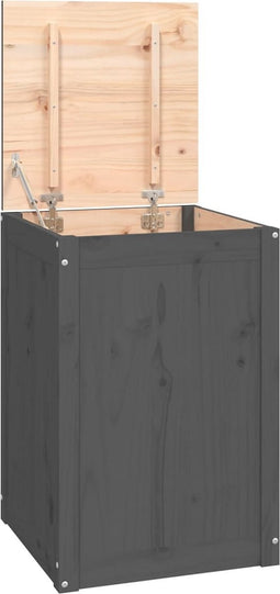 vidaXL - Wasmand - 44x44x66 - cm - massief - grenenhout - grijs