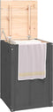 vidaXL - Wasmand - 44x44x66 - cm - massief - grenenhout - grijs