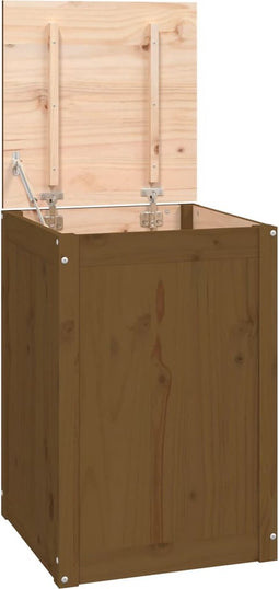 vidaXL - Wasmand - 44x44x66 - cm - massief - grenenhout - honingbruin