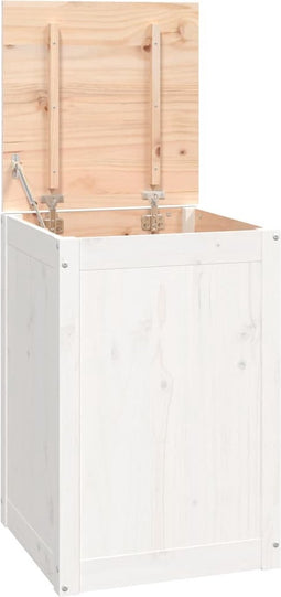 vidaXL - Wasmand - 44x44x66 - cm - massief - grenenhout - wit