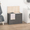 vidaXL - Wasmand - 44x44x66 - cm - massief - grenenhout - wit