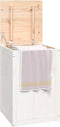 vidaXL - Wasmand - 44x44x66 - cm - massief - grenenhout - wit