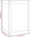 vidaXL - Wasmand - 44x44x66 - cm - massief - grenenhout - zwart