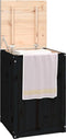 vidaXL - Wasmand - 44x44x66 - cm - massief - grenenhout - zwart