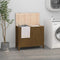 vidaXL - Wasmand - 44x44x76 - cm - massief - grenenhout - grijs