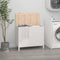 vidaXL - Wasmand - 44x44x76 - cm - massief - grenenhout - grijs