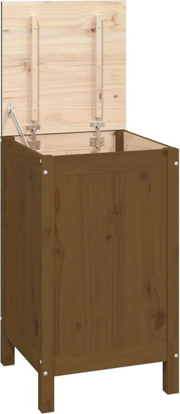 vidaXL - Wasmand - 44x44x76 - cm - massief - grenenhout - honingbruin